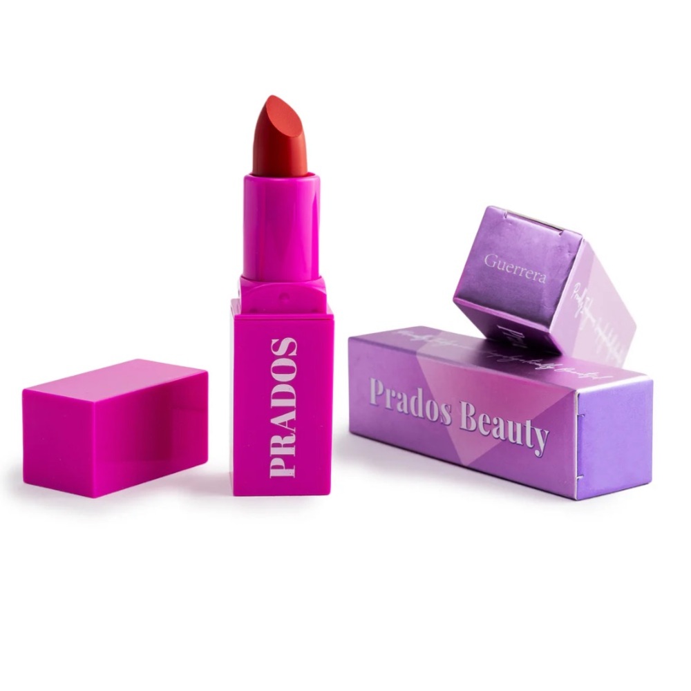 Prados‎ Beauty Guerrera Matte Lipstick Bold Red High Pigment New in Box